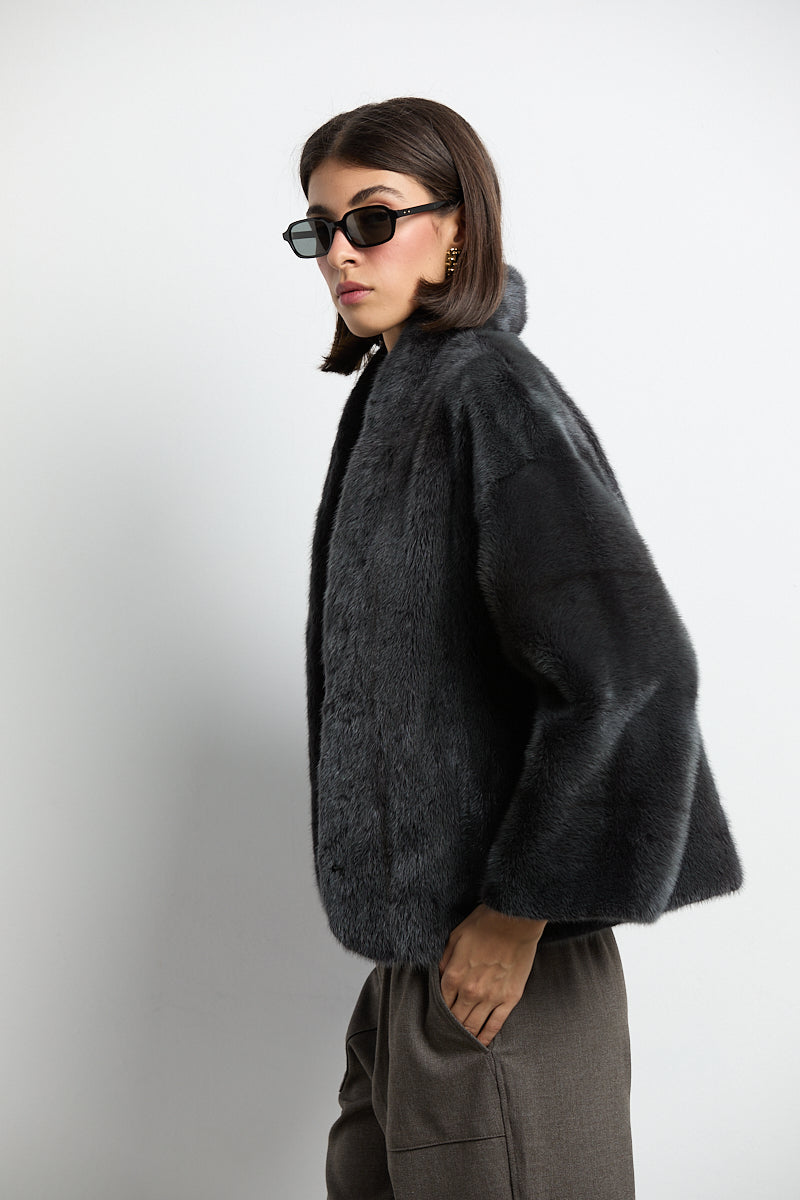 Chaqueta de visón modelo Kyoto gris