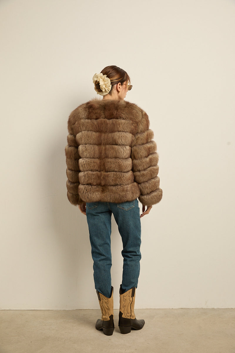 Chaqueta zorro natural sable