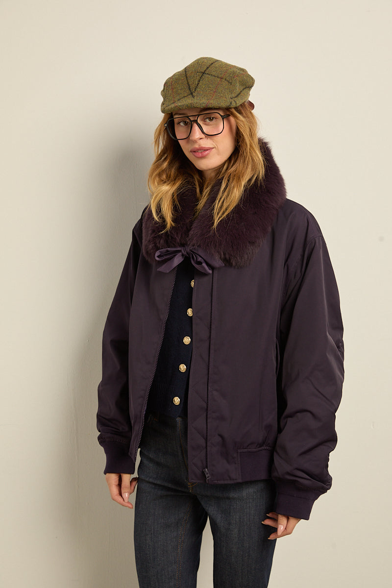 Cuello camisero zorro morado