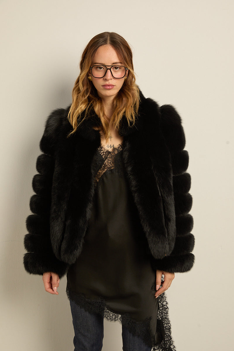 Chaqueta zorro natural black