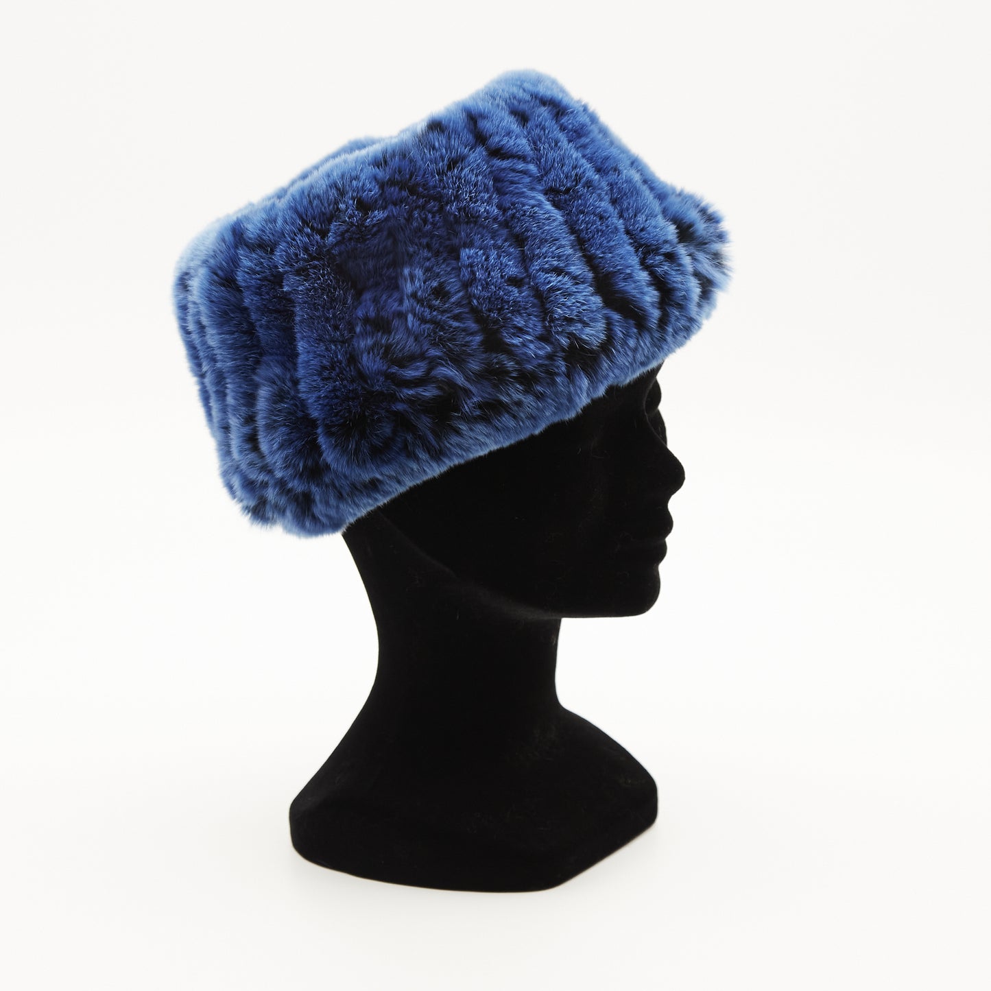 Diadema/Cuello piel rex azul