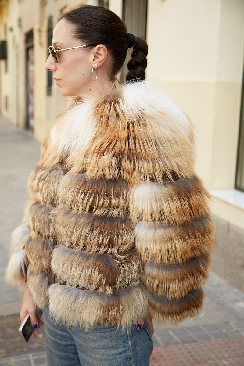 Chaqueta con capucha zorro gold