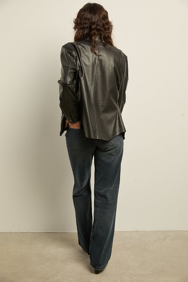 Chaqueta camisa de cuero