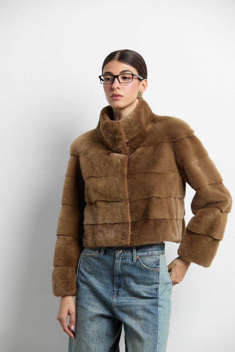 Chaqueta visón camel modelo Event