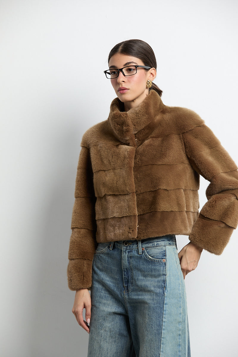 Chaqueta visón camel modelo Event