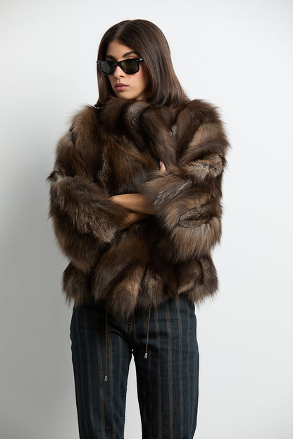 Chaquetón zorro crystal patchwork