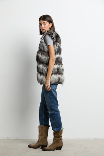 Chaleco zorro natural silver fox
