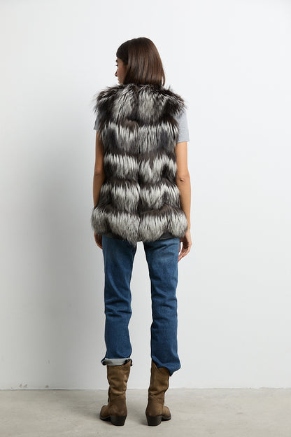 Chaleco zorro natural silver fox