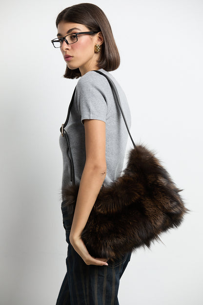 Bolso de zorro marrón