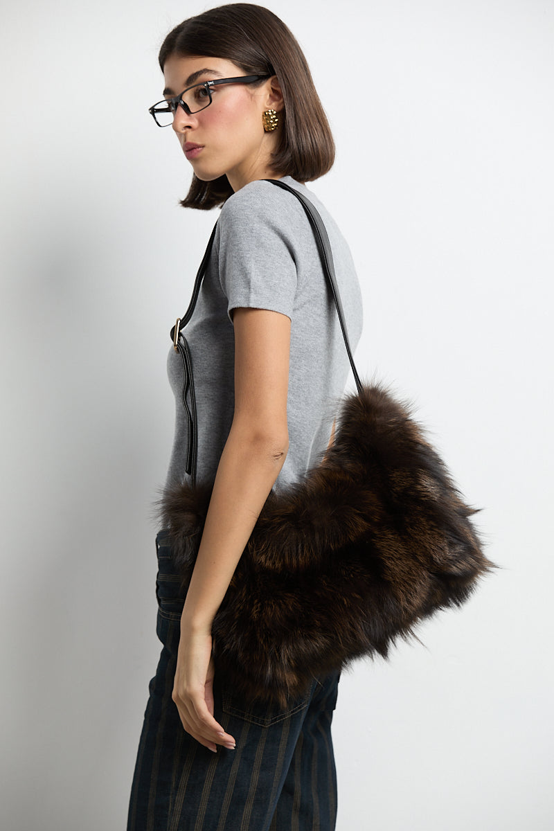 Bolso de zorro marrón