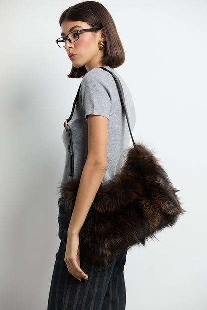Bolso de zorro marrón