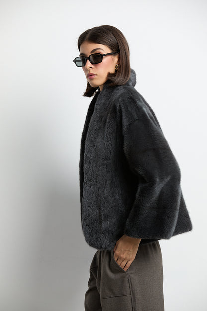 Chaqueta de visón modelo Kyoto gris