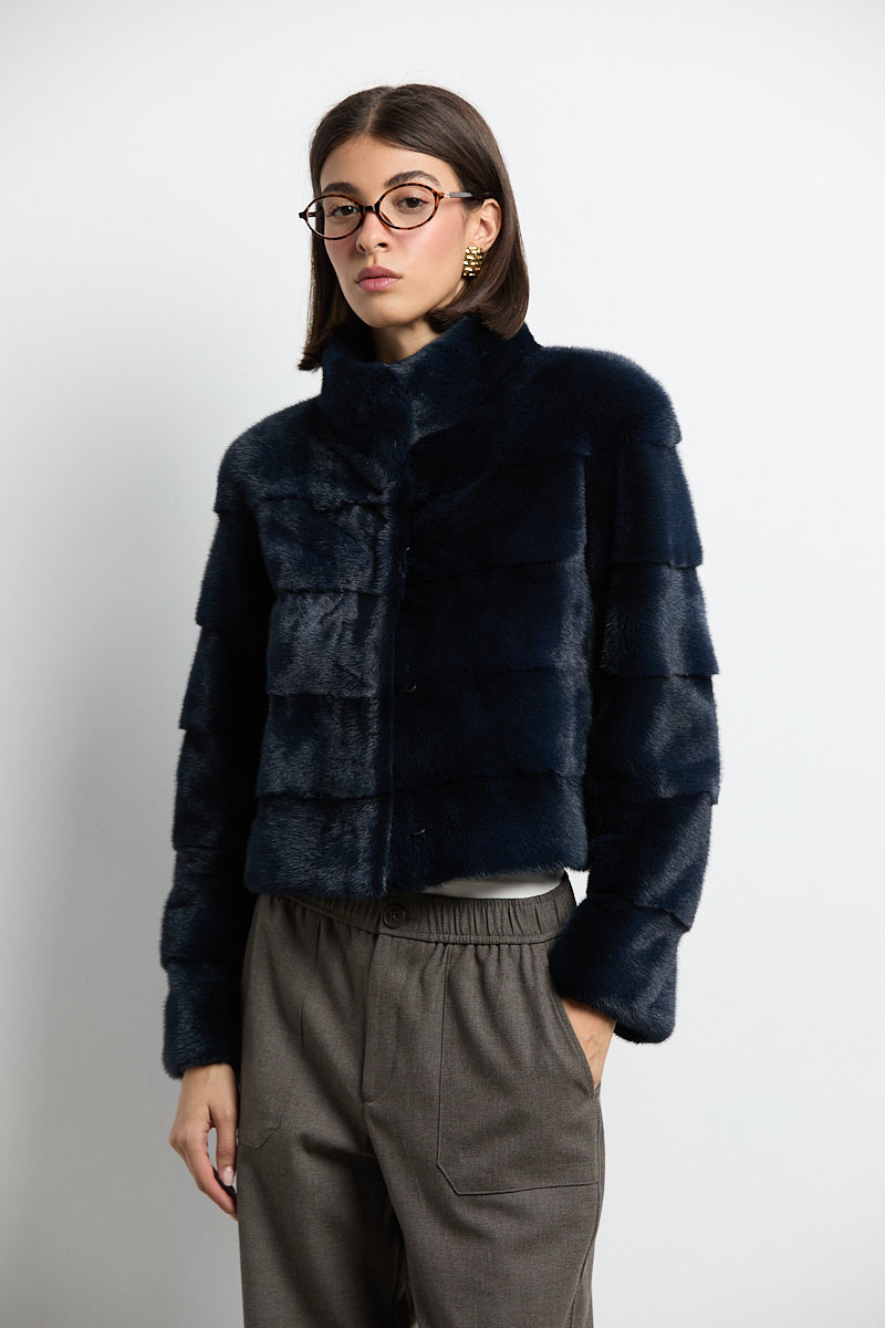 Chaqueta visón navy modelo Event