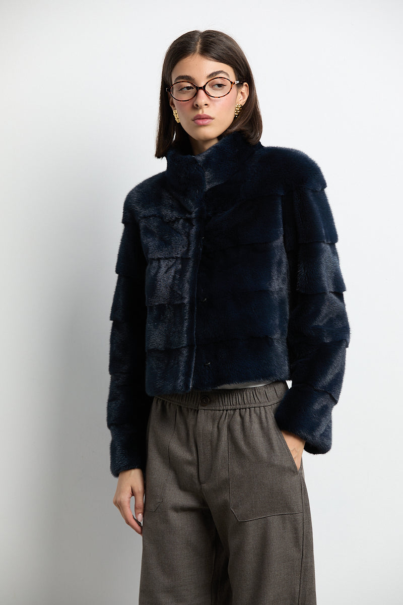 Chaqueta visón navy modelo Event
