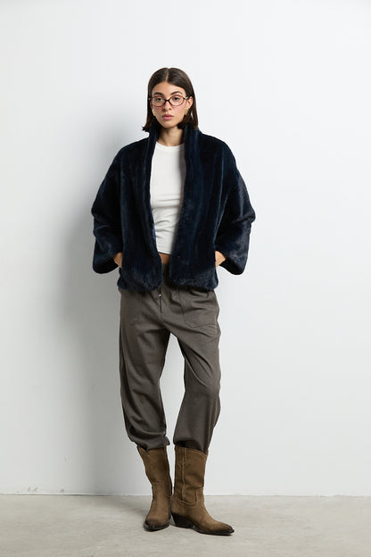 Chaqueta de visón modelo Kyoto azul navy