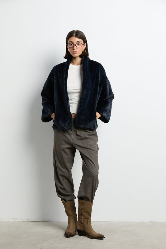 Chaqueta de visón modelo Kyoto azul navy