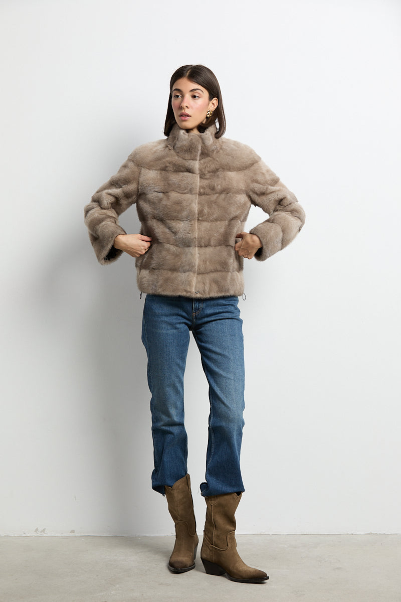 Chaqueta visón zafiro modelo Cocó