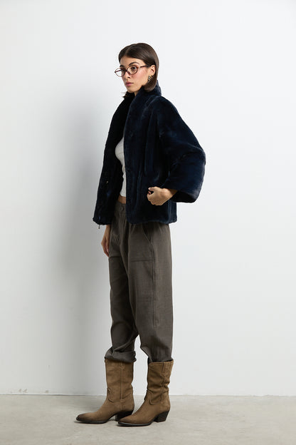 Chaqueta de visón modelo Kyoto azul navy