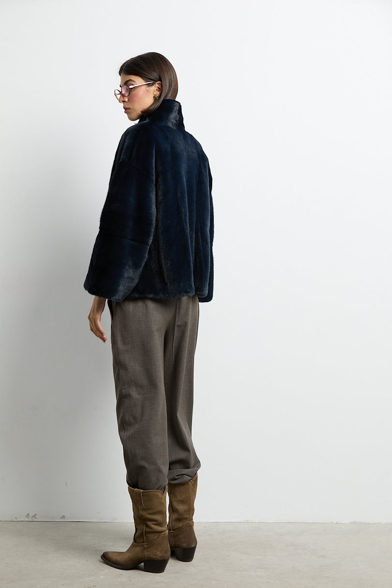 Chaqueta de visón modelo Kyoto azul navy