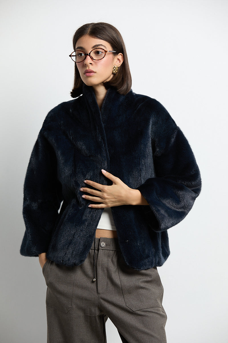 Chaqueta de visón modelo Kyoto azul navy