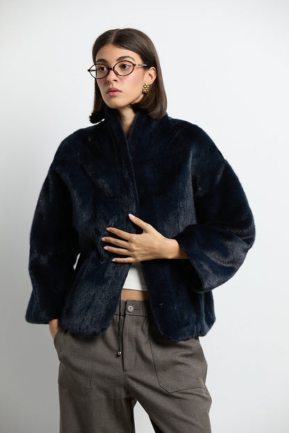 Chaqueta de visón modelo Kyoto azul navy