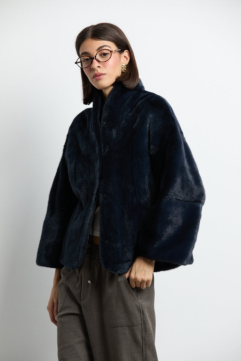 Chaqueta de visón modelo Kyoto azul navy
