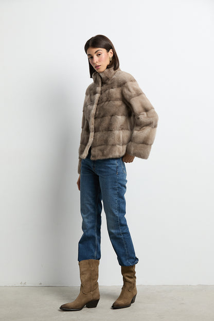 Chaqueta visón zafiro modelo Cocó