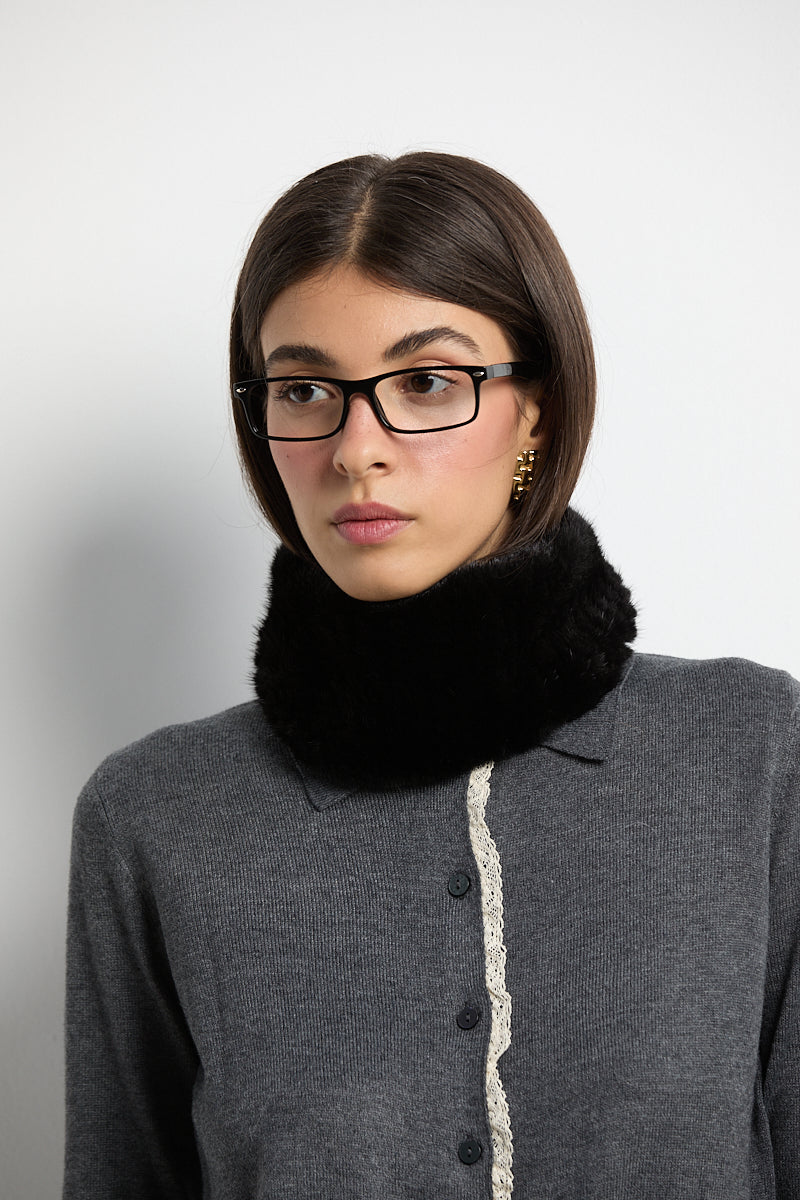 Diadema/Cuello visón negro