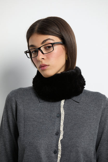 Diadema/Cuello visón negro
