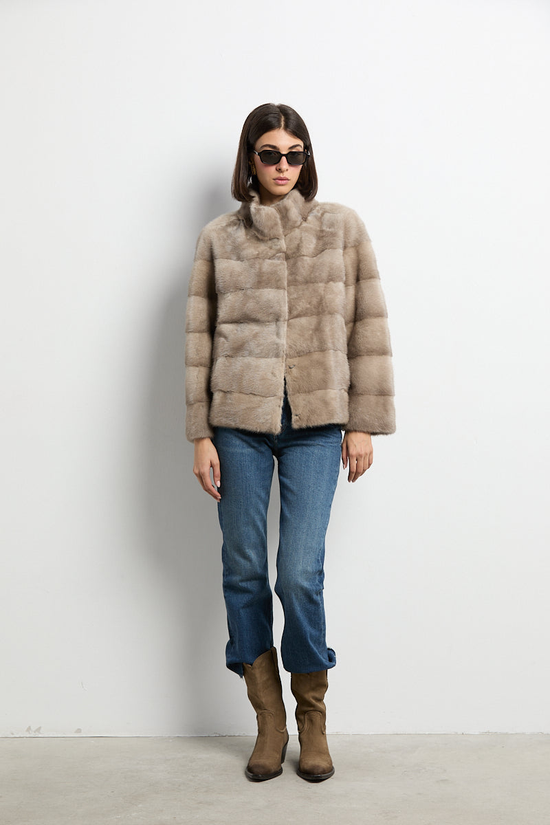 Chaqueta visón zafiro modelo Paris