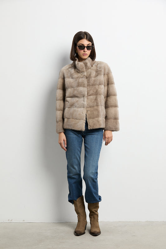 Chaqueta visón zafiro modelo Paris