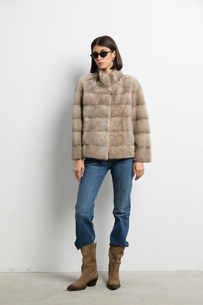 Chaqueta visón zafiro modelo Paris