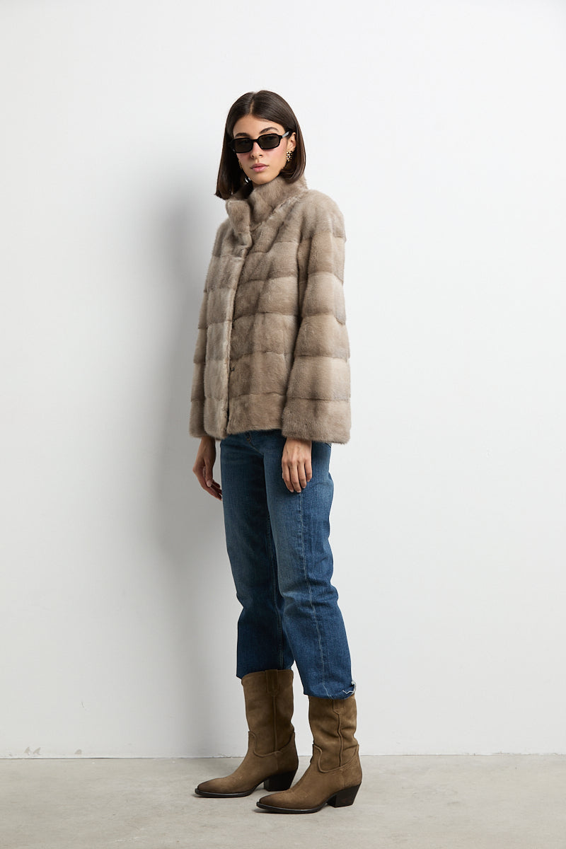 Chaqueta visón zafiro modelo Paris