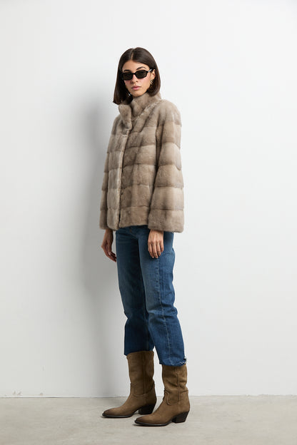 Chaqueta visón zafiro modelo Paris