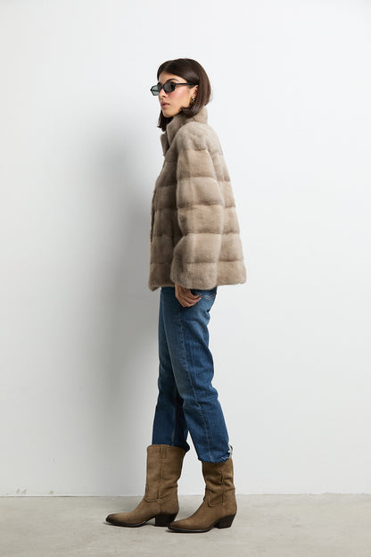 Chaqueta visón zafiro modelo Paris