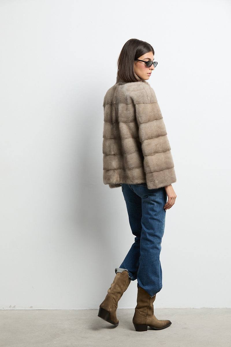 Chaqueta visón zafiro modelo Paris