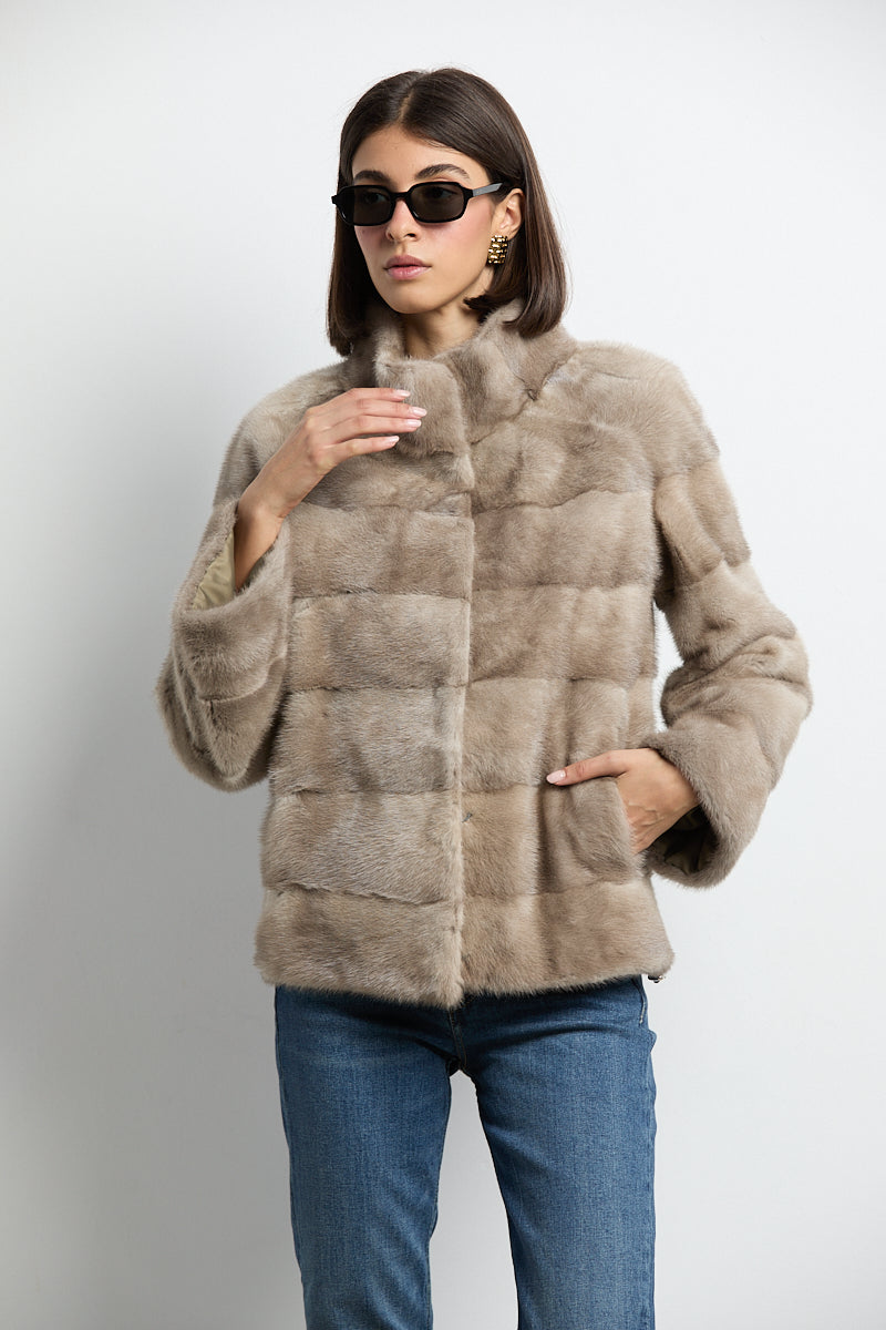 Chaqueta visón zafiro modelo Paris