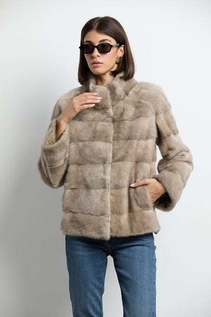 Chaqueta visón zafiro modelo Paris