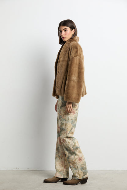 Chaqueta de visón modelo Kyoto camel
