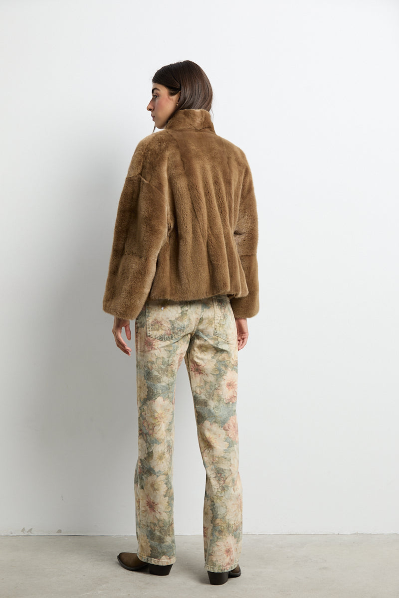 Chaqueta de visón modelo Kyoto camel