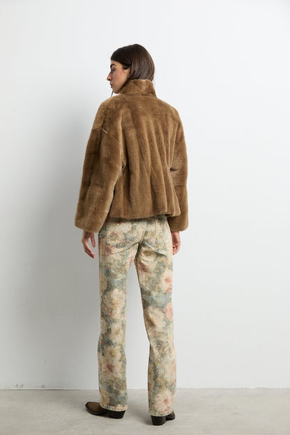 Chaqueta de visón modelo Kyoto camel