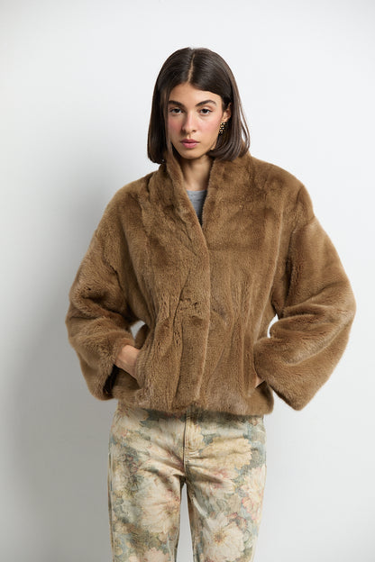 Chaqueta de visón modelo Kyoto camel