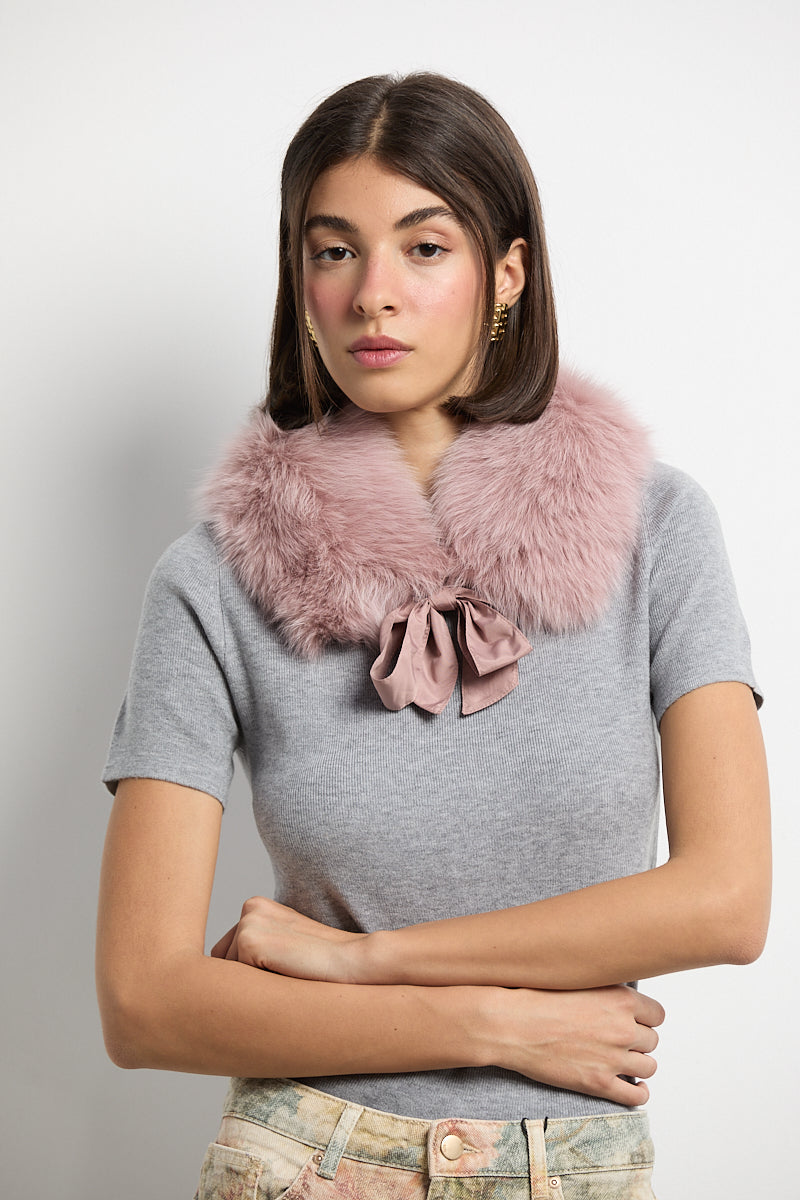 Cuello camisero zorro rosa