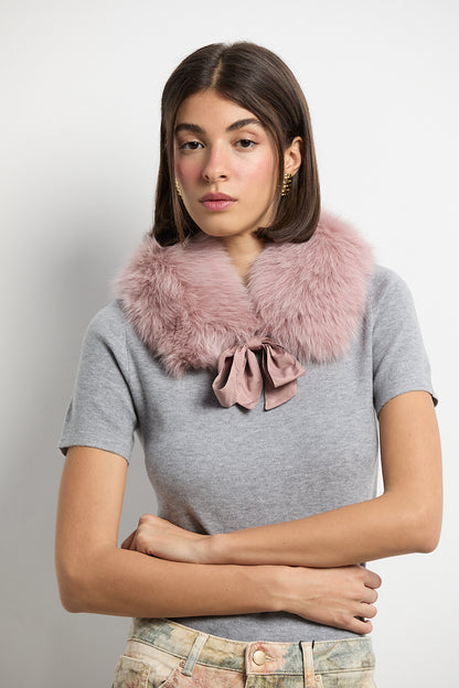 Cuello camisero zorro rosa