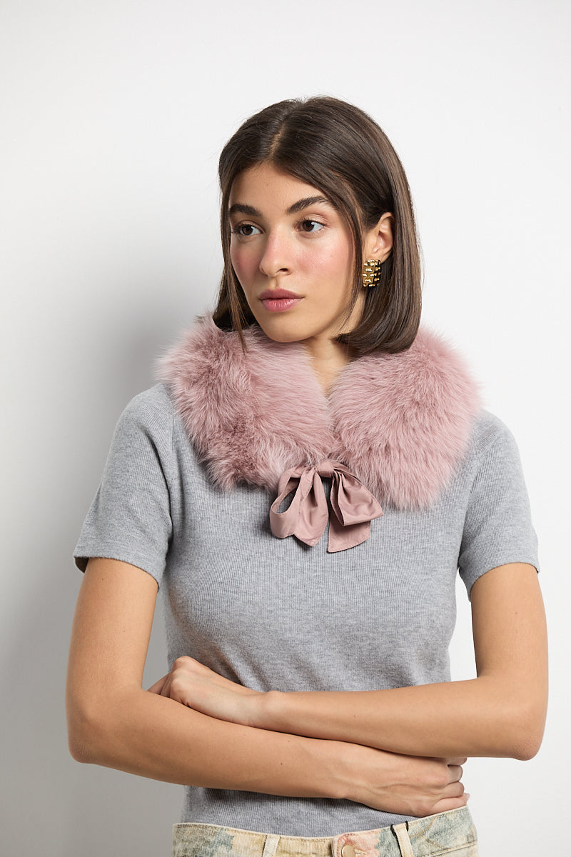 Cuello camisero zorro rosa