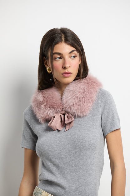 Cuello camisero zorro rosa