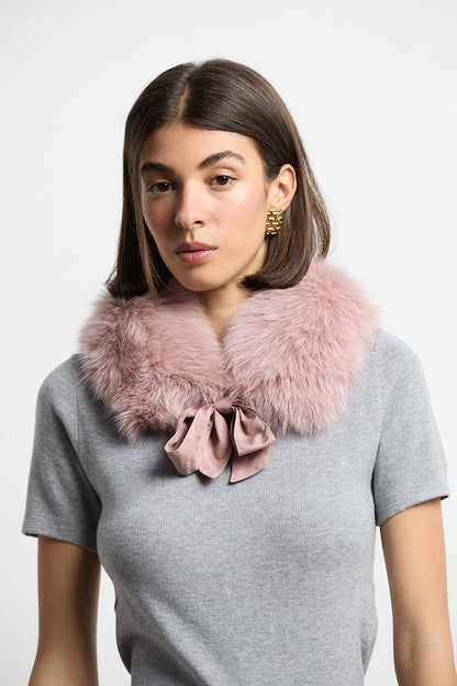 Cuello camisero zorro rosa