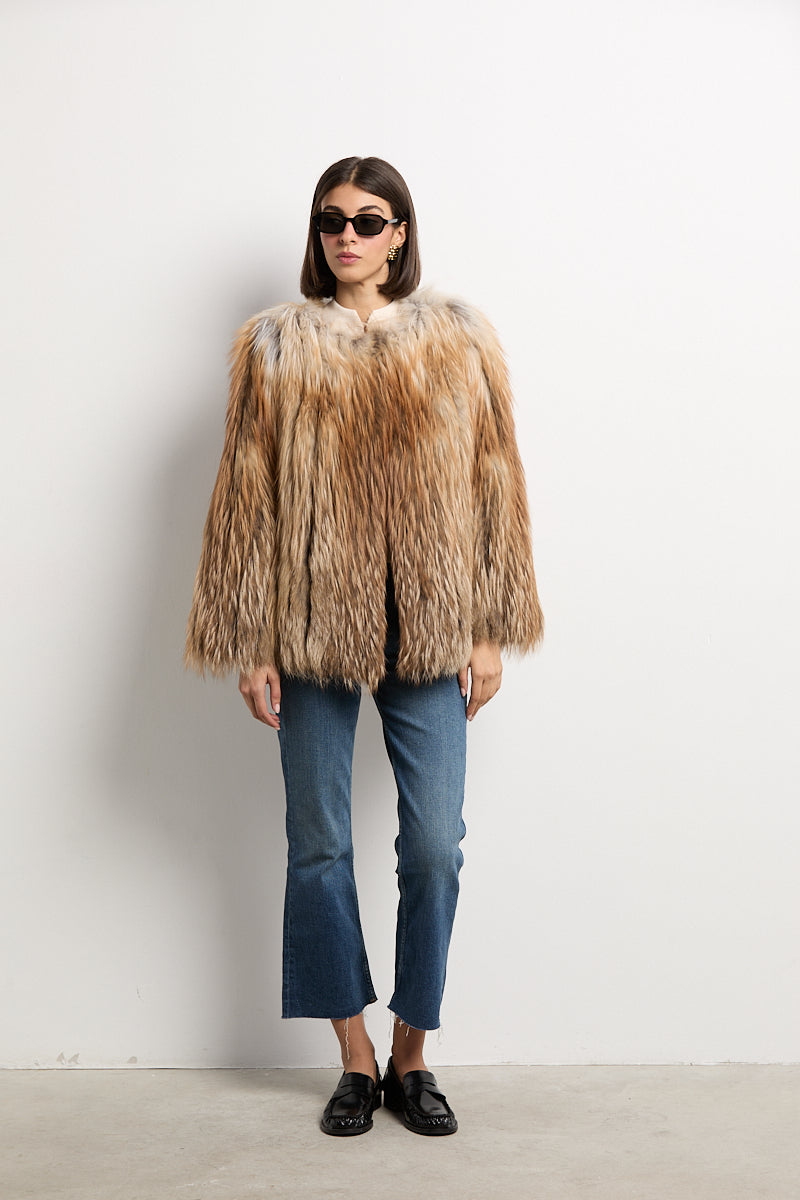 Chaqueta zorro natural red fox