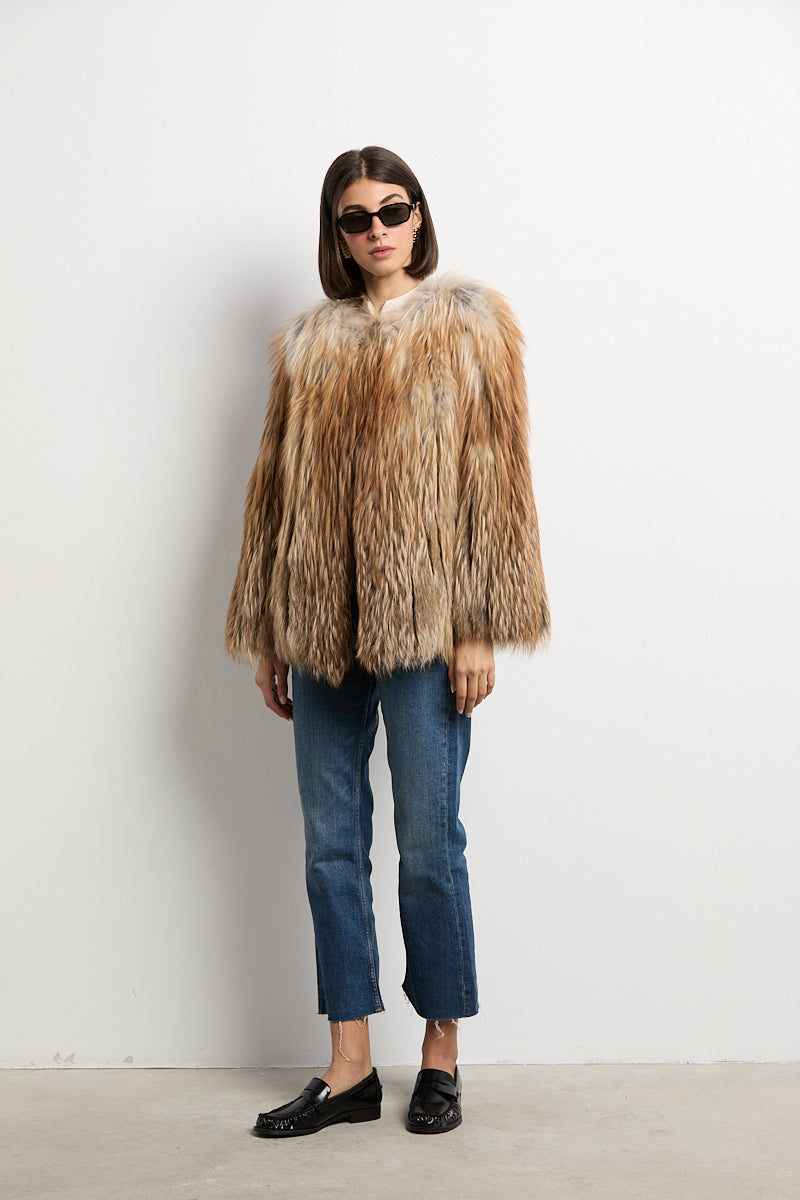 Chaqueta zorro natural red fox