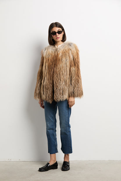 Chaqueta zorro natural red fox